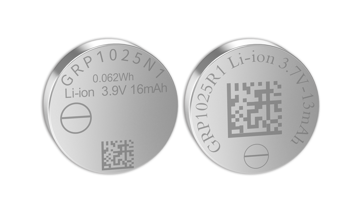 GRP1025 可充电锂离子纽扣电池组