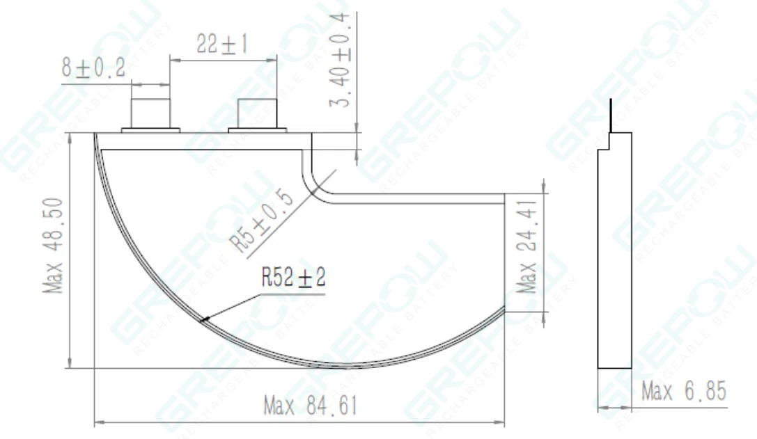 L形电池结构图 L形电池结构图