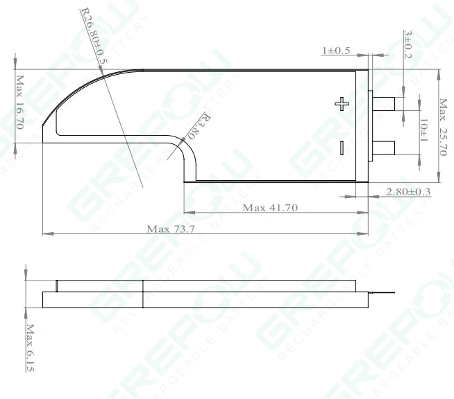 L形电池结构图 L形电池结构图