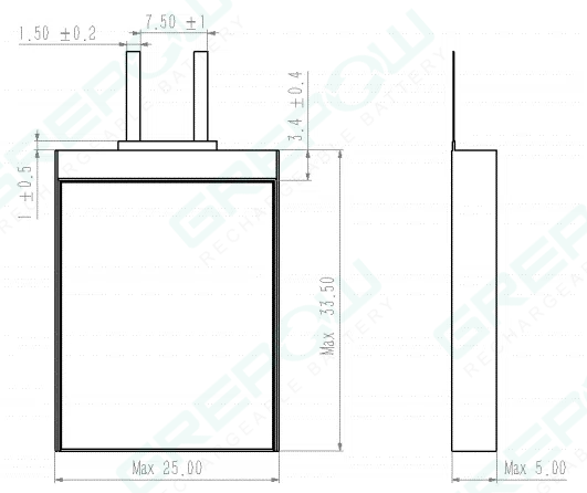 矩形电池产品结构图 矩形电池产品结构图