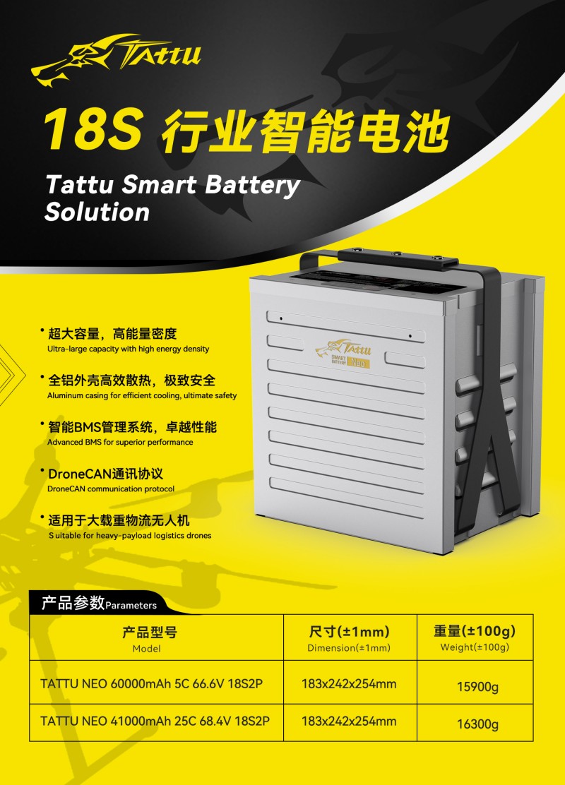 Tattu Neo 18S 工业智能电池 Tattu Neo 18S 工业智能电池