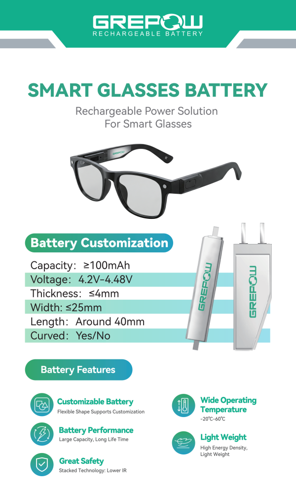 智能眼镜电池